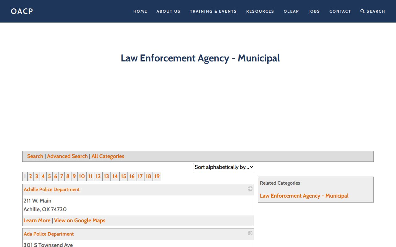 Wynnewood Police Department municipal contact source for arrest and booking-record routing